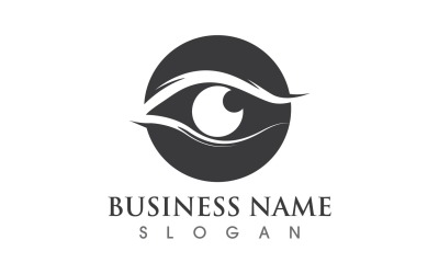 Diseño de vectores de logotipo de salud para el cuidado de los ojos V8