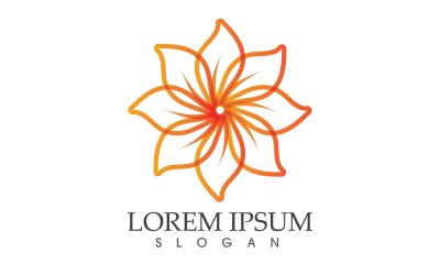 Flower Decoration Logo Circle Design V1