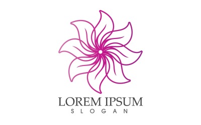 Flower Decoration Logo Circle Design V4