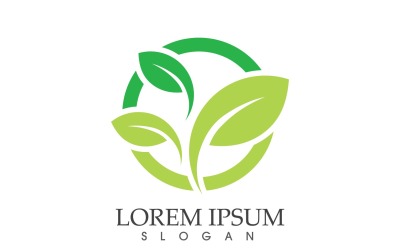 Foglia verde natura Logo Vector V37