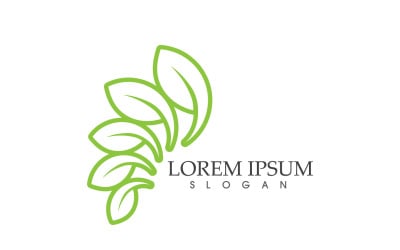 Foglia verde natura Logo Vector V38
