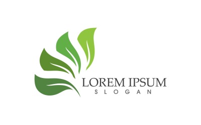 Foglia verde natura Logo Vector V39