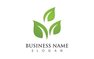 Green Eco Leaf Tree Logo Vector V12