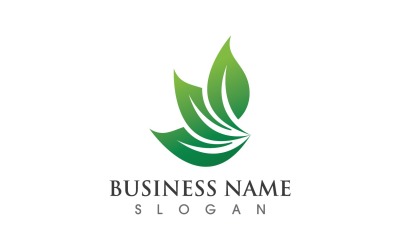 Green Eco Leaf Tree Logo Vector V1