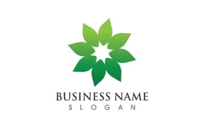 Green Eco Leaf Tree Logo Vector V23