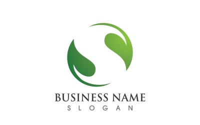 Green Eco Leaf Tree Logo Vector V3