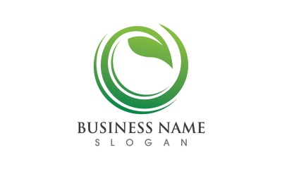 Green Eco Leaf Tree Logo Vector V5