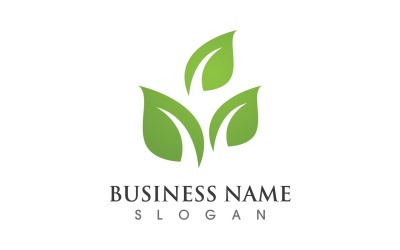 Verde Eco Foglia Albero Logo Vector V12