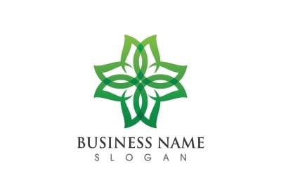 Verde Eco Foglia Albero Logo Vector V15