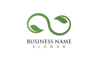 Verde Eco Foglia Albero Logo Vector V20