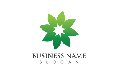 Verde Eco Foglia Albero Logo Vector V23