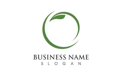 Verde Eco Foglia Albero Logo Vector V24