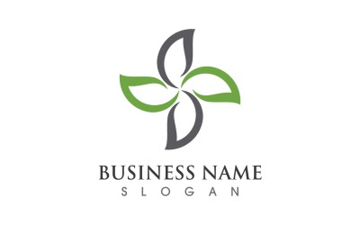 Verde Eco Foglia Albero Logo Vector V25