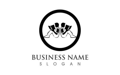 Book Reading People Logo Vector V19