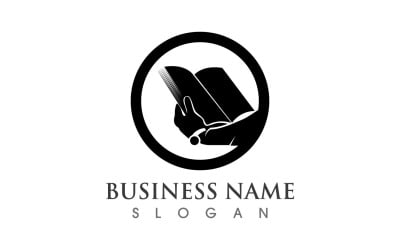 Book Reading People Logo Vector V22