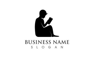 Book Reading People Logo Vector V2