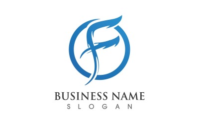 F Symbol Initial Letter Logo Vector V2