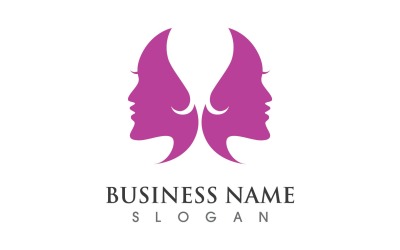 Femme Visage Salon Logo Beauthy Logo Vector V10