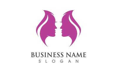 Femme Visage Salon Logo Beauthy Logo Vector V1