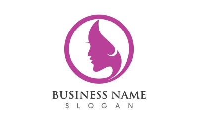Femme Visage Salon Logo Beauthy Logo Vector V8