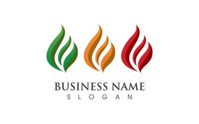 Fire Hot Flame Logo Vector V