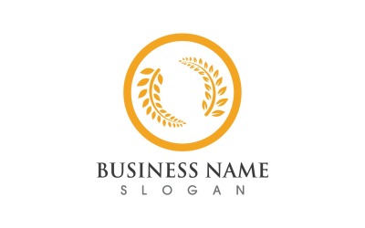 Frumento cibo riso Logo Vector V3