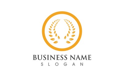 Frumento cibo riso Logo Vector V5