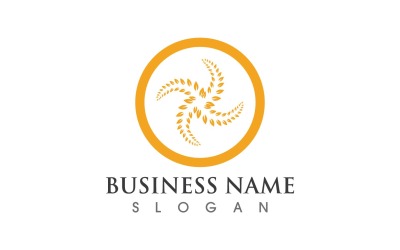 Frumento Cibo Riso Logo Vector V6