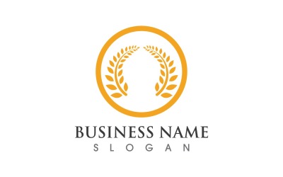 Frumento cibo riso Logo Vector V7