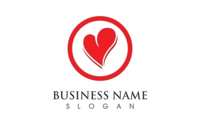 Heart Love Red Symbol Logo V6