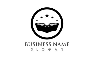 Libro leyendo personas Logo Vector V21