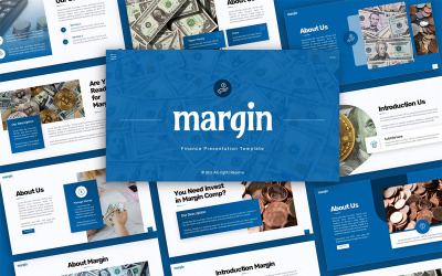 Plantilla de presentación de PowerPoint multipropósito de finanzas de margen