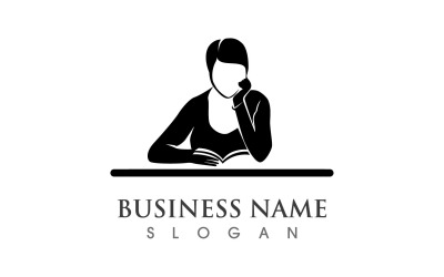 Prenota la lettura di persone Logo Vector V10