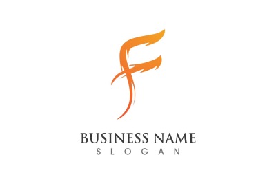 Simbolo F Lettera iniziale Logo Vector V3