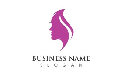 Woman Face Salon Logo Beauthy Logo Vector V4