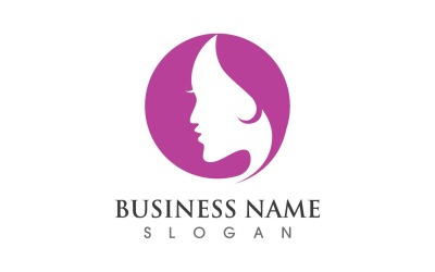 Woman Face Salon Logo Beauthy Logo Vector V5