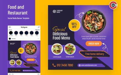 Eten &amp;amp; Restaurant Social Media Banner - 00254