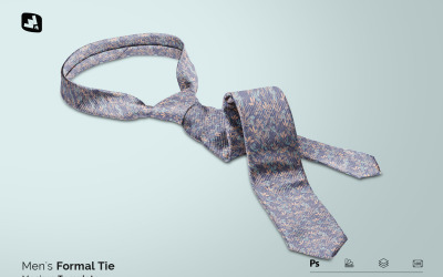 Formelle Krawatten-Mockup der Draufsicht für Herren