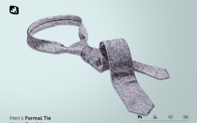 Pohled shora pánská formální maketa kravaty