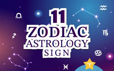 11 Tierkreisrad astrologische Zeichenillustration