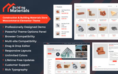 Construction &amp;amp; Building Materials Store Woocommerce Elementor Theme