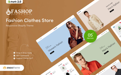 Fashop - Responsives Shopify-Theme für Kleidung und Mode