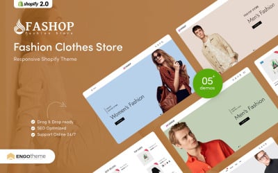 Fashop – Ruházat és divat érzékeny Shopify téma