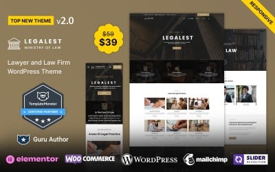 Legalest - Lawyer and Law Firm WordPress Theme