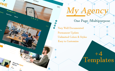 My Agency – багатоцільовий шаблон цільової сторінки HTML5