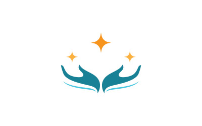 Догляд за руками векторний логотип дизайн шаблону V3