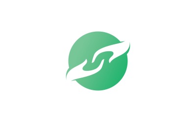 Hand Care Vector Logo Design Mall V1