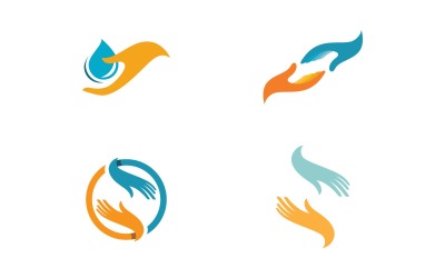 Handverzorging Vector Logo ontwerpsjabloon V10