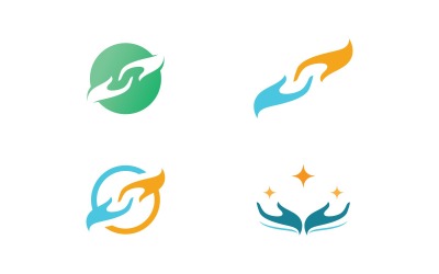 Handverzorging Vector Logo ontwerpsjabloon V9