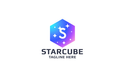 Logotipo profesional de Star Cube Letter S